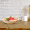 Servis uppsättningar av träbrickor för dekor kreativ skrivbordsplatta dekorativ frukt som serverar skålskål