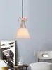 Lampes suspendues américain fer rose ruban lumières nordique arc lampe princesse chambre d'enfants chevet salle à manger éclairage suspendu