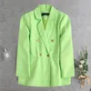 Women's Jackets Candy Green Suit Jacket For Women Autumn Coat Mid Length Causal Womens Western Trench