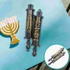 الستار العبري المعدني الكتاب المقدس mezuzah بوابة الديكور الديكور الديكور البيت البيت الرجعية الحرفة خارج الباب