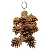 Outros suprimentos para pássaros Gaiola de pinhas de madeira pendurada Brinquedo de mastigar engraçado para Cacatuas Finch Presente Amante de papagaio Durável para brincar 230729