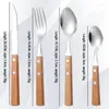 Dinnerware Sets Upgrade Your Dining Experience With The Sleek And Durable 304 Stainless Steel Knife Fork Spoon Four Piece Set - Perfect For