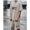 Mens Essentail 1977 Shorts Letter Tryckt Pants Casual Fashion Summer Men Essen For Man Streetwear Loose Sports Clothingky S8