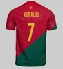 22/23 maillot de football portugais Bruno FERNANDES DIOGO J. DANILO fans version joueur Joao Felix Maillot de football BERNARDO manches longues Hommes Femmes Enfants Kit uniformes16-28