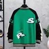 Herrjackor bokstav baseball uniform varsity jacka single breasted varma par kvinnor män varsity rockar