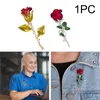 Broches Mulheres Homens Dia dos Namorados Moda Jóias Roupas Atraentes Decoração Presente Elegante Ferramenta Liga Festa Elegante Flor Rosa Broche