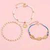 Bracelets de cheville 2023 à la mode bohème coquille corde pour femmes perles de cristal charme cheville Bracelets couleur or pied bijoux