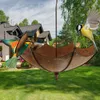 Gartendekorationen Regenschirmförmiger Vogeltrog Wildfutterspender für den Außenbereich, Metallbad-Futterspender für die Dekoration 230729