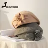 sboy chapeaux mode dames béret chapeau laine rétro chaud hiver français artiste beanie douce fille cadeau 230729