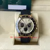 BT Better Factory Watches TH-12.2mm 116518 40mm Gold Panda Ceramic Chronograph CAL.4130 Movement Mechanical Automatic Mens Watch Men's Wristwatches Rubber