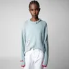 Zadig Voltaire Femmes Designer Fashion Sweat à capuche en coton Sweat-shirt Nouveau ZV Pulls tricotés Lettre Amour Broderie À La Main Accroché Col Ras Du Cou À Manches Longues Pull À Capuchon