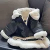 Hundkläder husdjurskläder vinter höst varm jacka liten hund ull mode tröja valp cool läderrock chihuahua maltese Yorkshire poodle 230729