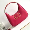 7A Borsa STUD SIGN di alta qualità Borsa HOBO in pelle di vitello Borsa sotto le ascelle Borsa di marca firmata Borsa rivettata Borsa a tracolla Tote Borsa da donna di lusso in pelle moda mezza luna