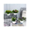 Fleurs décoratives simulées en Pot bureau Mini cadeau brocoli printemps Pot en plastique fleur artificielle plante bonsaï