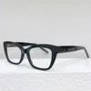 Occhiali da sole firmati da donna Cat-eye SLM117 Montatura cat-eye in acetato nero Lenti trasparenti bianche Occhiali da sole casual firmati lunette de soleil