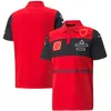 2022F1 Takım Yarış Takımı T-Shirt Bahar ve Sonbahar Takım Tulumları Polo Gömlek Araba Fan Özel Modeli Plus Boyut290y