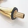 Torneiras de pia do banheiro Luxo dourado de luxo de 8 polegadas de 8 polegadas de torneira de torneira Misturador de torneira Crystal Double e pode regar a alta qualidade