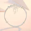 Strand Femme Vent Froid Attrape Rêve Feuille Gland Perlé Bijoux 1 Alliage De Cuivre Argent Plaqué Bracelet