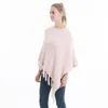 Scarves Women Spring Tassels Poncho Shawl Lady Autumn Knitted Pullover Sweater Solid Color Loose Wrap In Fall Winter Wholesale Drop Ship