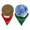 Abbigliamento per cani 1 Set Pet Hat Bib Suit Cani comodi Asciugamano da cowboy e saliva Accessori per costumi alla moda