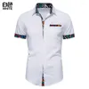 Camicie casual da uomo Camicia a maniche corte Design patchwork stampato africano Tradizionale per uomo Chemise streetwear hip-hop bianco