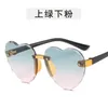 Lunettes de soleil mode coeur enfants enfants rétro mignon rose dessin animé lunettes de soleil cadre filles garçons bébé UV400 lunettes Lentes