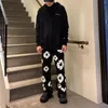 Mannen Broek Vintage Driedimensionale Schuim Gedrukt Flare Joggers Harajuku Geborduurde Brede Joggingbroek En Vrouwen Micro Flared