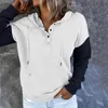 Sudaderas con capucha para mujer, ropa de calle de gran tamaño Harajuku, sudadera con botones de manga larga para primavera y otoño, Sudadera con capucha para mujer con bolsillo