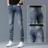 Men's Jeans designer Designer leisure for Mens Light Luxury Korean Edition Thin Elastic Feet Slim Fit Men Clothing M8O5