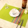 Table Mats Set Of 4 Placemats For Dining Heat-resistant PVC Woven TPM-01