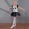 Stage Wear Girls Ballet Dancing Dress Female Dance Costume Girl Panda Performance Short Sleeve Children's Day D0790198R