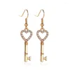 Boucles d'oreilles créoles Fanshion papillon créatif beau coeur clé délicate pour les femmes minimaliste bijoux cadeau noël en gros