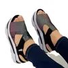 Sandalen Vis Mond Wig Vrouw Platform Effen Kleur Gesp Mode Dames Slippers Outdoor Comfort Vrouwelijke Casual Strand