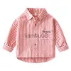 Camicie per bambini 2022 Primavera Autunno Nuovo 2 3 4 5 6 8 9 10 anni Bambini Cotone Top Camicia a maniche lunghe tasca a righe causali per bambini Bambini Ragazzi x0728