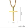 Pendant Necklaces Titanium Steel Cross Pendants Necklace For Men And Women Unisex Christianity Jewelry Drop