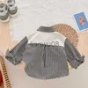 Camicie per bambini Camicia a quadri patchwork per bambini primavera autunno unisex per bambini Camicie casual in stile coreano x0728
