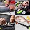 Kitchen Knives Fishing Fillet Knife Boning 3in1 Professional for Filleting Fish Meat Sharp Stainless Steel Non Stick Coating Blade 230729