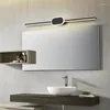 Lampade da parete moderne a led per bagno in alluminio chiaro tre colori per camera da letto comodino sfondo hardware montaggio specchio da bagno