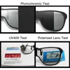 Sunglasses Clip On Polarized Men Driving Glasses Flip Up Lens Pochromic Yellow Night Vision Anti-UV