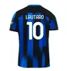 LUKAKU Jersey de fútbol BARELLA INTERS DZEKO S LAUTARO VIDAL J. CORREA 23 24 Camiseta de fútbol CALHANOGLU GAGLIARDINI Hombres Kit Amarillo 3er