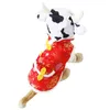 Dog Apparel Cute Cow Design Pet Cat Hat Lovely Costume Cosplay Small Puppy Supplies Halloween Party Products For