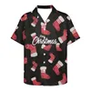 Chemises décontractées pour hommes Store de conception de Noël Holiday Atmosphère Personnel Vêtements Toyshop pour hommes Hawaiian Shirt Beach 5xl Fashion à manches courtes
