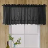 Curtain Lace Hem Jacquard Bedroom For Cabinet Door Cafe Coffee Window Drapes Short Curtains Home Decor