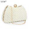 Kvällspåsar YYW Ladies Luxury Designer Pearl Clutch Purse Dinner Handväskor Matchar alla Beaded Banket Shoulder Bag Women 230729