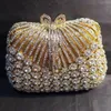 Sacs de soirée 17 Styles Golden Flower Femmes Cristal Embrayage Bourse Pierres Dames Partie Diamant Minaudière Sac À Main De Mariage Sacs À Main 230729