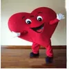 2018 Costume della mascotte del cuore di fantasia del costume della mascotte del cuore rosso di dimensione adulta di alta qualità 231E