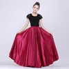 Scen Wear Women's Spanish Flamenco kjolar Satin Smooth 10 Färger Plus Size Woman's Gypsy Style Performance Belly Dance Costumes