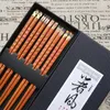 Chopsticks 5pairs/Lot Japanese TROE TROE HAND-CIBARVED TORTOISE SCAL RED Sandalwood Crafts Kitchen Table Set Present