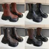 Dames Plateau Laarzen Designer Enkellaars Chunky Martin Boot Leer Outdoor Winter Mode Antislip Slijtvaste rits Laarzen maat 35-41 Met doos