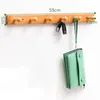 Hangers Wall Mounted Coat Hook Bamboo Wood Rack For Storage Clothes Hat Key Hanger Decor Living Room Hallway Bathroom